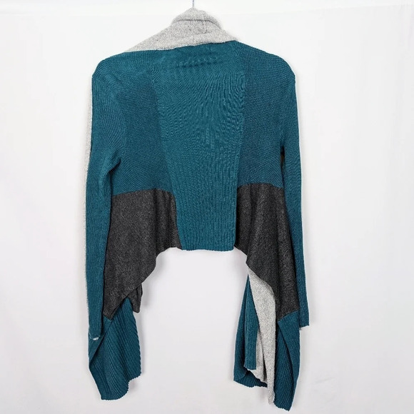 Anthropologie Sparrow Patchwork Waterfall Cardigan Open Front Sweater Boho sz.S - Picture 2 of 12